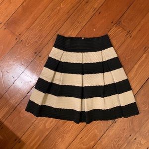 Black and cream striped skirt